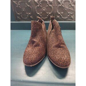 Diba True Women's Lake Away Ankle Boot Leopard Shoes 7.5